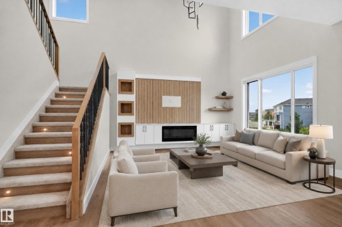 132 Edgewater Circle, Leduc, AB - Indoor Photo Showing Living Room