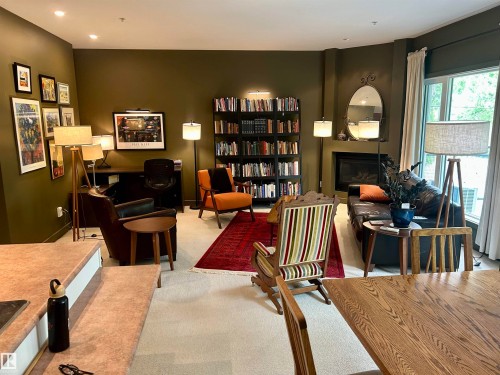 #206 11415 100 Av Nw, Edmonton, AB - Indoor With Fireplace