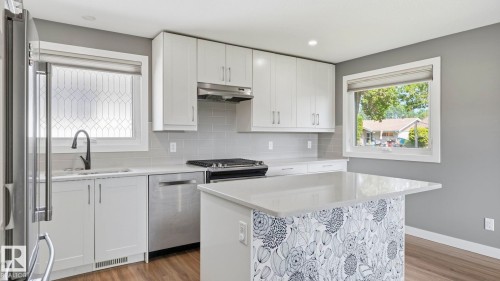 12002 39 Street Nw, Edmonton, AB - Indoor Photo Showing Kitchen With Upgraded Kitchen