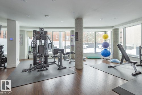 #401 11969 Jasper Av Nw, Edmonton, AB - Indoor Photo Showing Gym Room