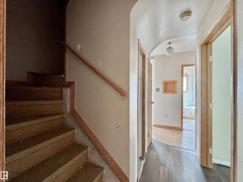 Staircase to Upper Two Bedrooms - 6209 106 Street Nw, Edmonton, AB - Indoor Photo Showing Other Room