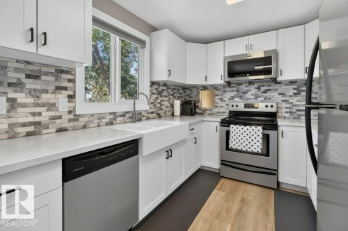 4624 36 Avenue Nw, Edmonton, AB - Indoor Photo Showing Kitchen With Double Sink