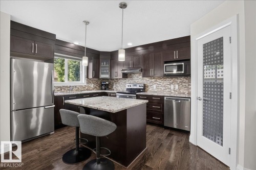 10210 151 Street Nw, Edmonton, AB - Indoor Photo Showing Kitchen With Upgraded Kitchen