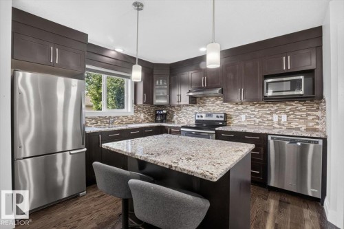 10210 151 Street Nw, Edmonton, AB - Indoor Photo Showing Kitchen With Upgraded Kitchen
