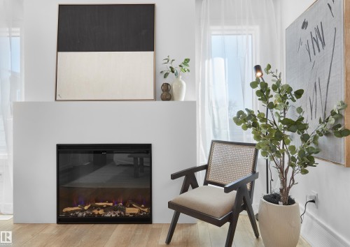 648 Uplands Drive Nw, Edmonton, AB - Indoor Photo Showing Other Room With Fireplace