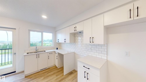 #5 29 Airport Rd Nw, Edmonton, AB - Indoor Photo Showing Kitchen With Double Sink