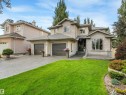 Stone and stucco exterior with multiple gables - 967 Lamb Crescent Nw, Edmonton, AB  - Outdoor With Facade 