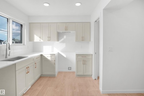 1423 9 Street Nw, Edmonton, AB - Indoor Photo Showing Kitchen With Double Sink