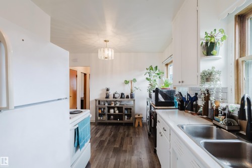 8759 78 Avenue Nw, Edmonton, AB - Indoor Photo Showing Kitchen With Double Sink