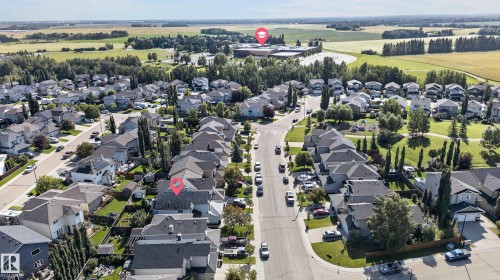 Residential neighborhood with established homes, paved streets, and green spaces - 1315 Westerra Drive, Stony Plain, AB - Outdoor With View