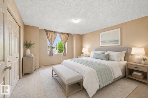 (virtually staged) - #60 1128 156 St Nw, Edmonton, AB - Indoor Photo Showing Bedroom