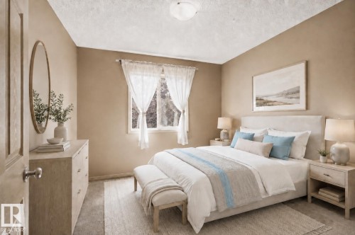 (virtually staged) - #60 1128 156 St Nw, Edmonton, AB - Indoor Photo Showing Bedroom