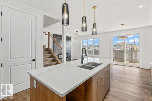 69 Elliott Wynd, Fort Saskatchewan, AB - Indoor Photo Showing Kitchen With Double Sink