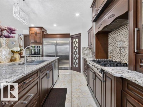 17411 106 Street Nw, Edmonton, AB - Indoor Photo Showing Kitchen With Stainless Steel Kitchen With Double Sink With Upgraded Kitchen