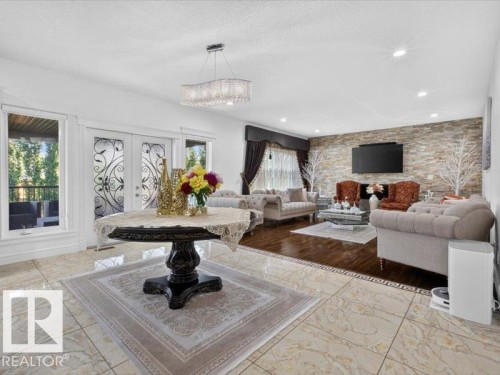 17411 106 Street Nw, Edmonton, AB - Indoor Photo Showing Living Room With Fireplace