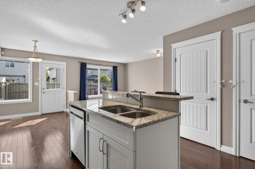 1107 177 Street Sw, Edmonton, AB - Indoor Photo Showing Kitchen With Double Sink