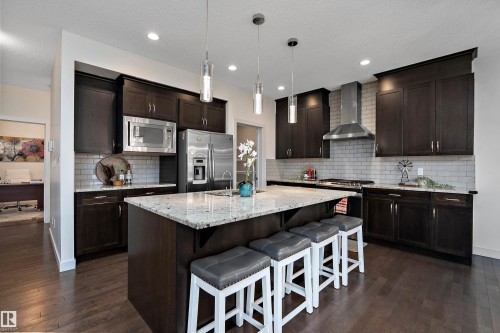 15832 11 Avenue Sw, Edmonton, AB - Indoor Photo Showing Kitchen With Upgraded Kitchen