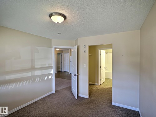 Neutral wall tones with textured carpeting - #111 5350 199 St Nw, Edmonton, AB - Indoor Photo Showing Other Room