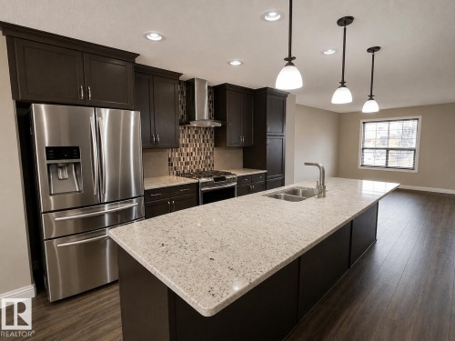 2251 Casey Crescent Sw, Edmonton, AB - Indoor Photo Showing Kitchen With Double Sink With Upgraded Kitchen
