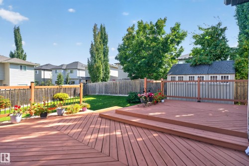 Expansive outdoor deck with multi-level design and wood-finish surface - 9515 221 Street Nw, Edmonton, AB - Outdoor With Deck Patio Veranda