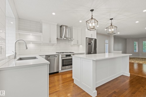 10626 125 Street Nw, Edmonton, AB - Indoor Photo Showing Kitchen With Upgraded Kitchen