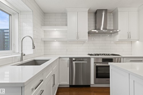 10626 125 Street Nw, Edmonton, AB - Indoor Photo Showing Kitchen With Upgraded Kitchen