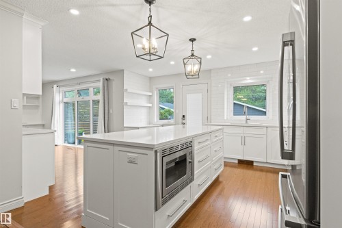 10626 125 Street Nw, Edmonton, AB - Indoor Photo Showing Kitchen With Upgraded Kitchen