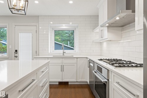 10626 125 Street Nw, Edmonton, AB - Indoor Photo Showing Kitchen With Upgraded Kitchen