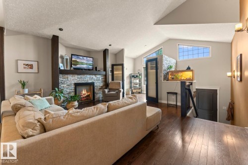 2303 2 Avenue, Cold Lake, AB - Indoor Photo Showing Living Room With Fireplace