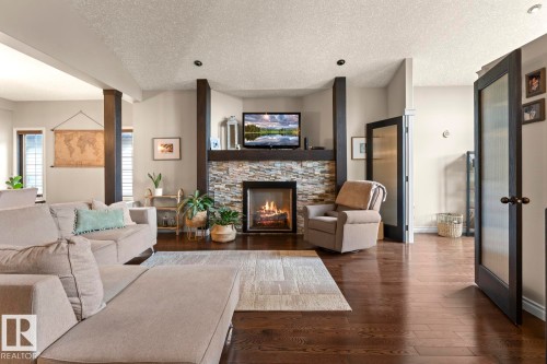 2303 2 Avenue, Cold Lake, AB - Indoor Photo Showing Living Room With Fireplace