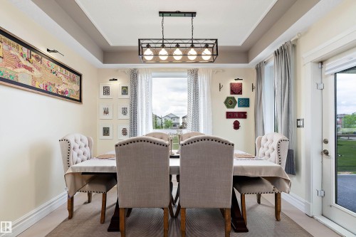 164 Durrand Bend, Fort Saskatchewan, AB - Indoor Photo Showing Dining Room