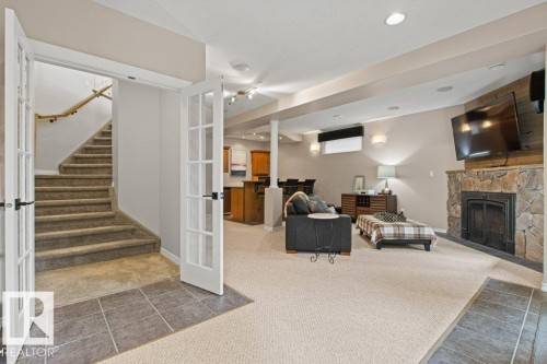 501 Byrne Crescent Sw, Edmonton, AB - Indoor With Fireplace