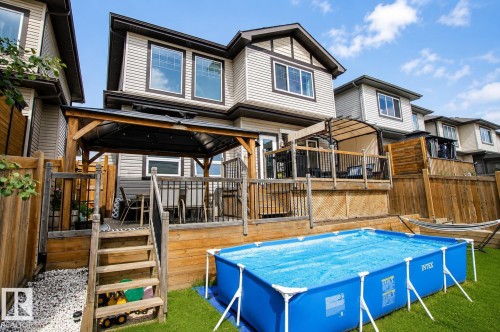 241 Westbrook Wynd, Fort Saskatchewan, AB - Outdoor With Above Ground Pool With Deck Patio Veranda