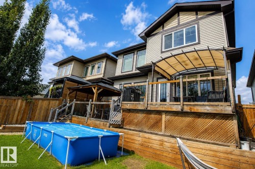 241 Westbrook Wynd, Fort Saskatchewan, AB - Outdoor With Above Ground Pool With Deck Patio Veranda
