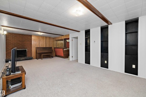 3616 109A Street Nw, Edmonton, AB - Indoor Photo Showing Other Room With Fireplace
