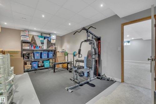 341 Burton Road Nw, Edmonton, AB - Indoor Photo Showing Gym Room