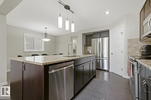 13536 164 Avenue Nw, Edmonton, AB - Indoor Photo Showing Kitchen With Stainless Steel Kitchen With Upgraded Kitchen