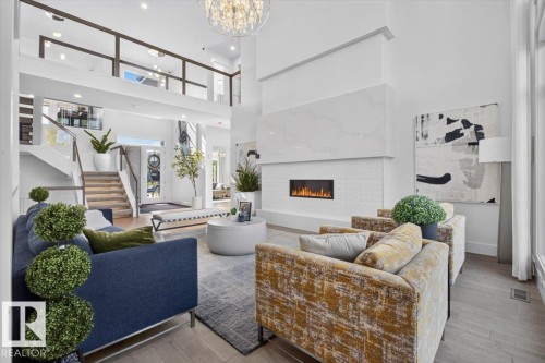 1123 Wahl Place Nw, Edmonton, AB - Indoor With Fireplace