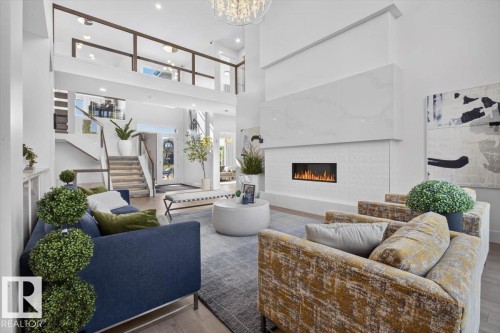 1123 Wahl Place Nw, Edmonton, AB - Indoor With Fireplace
