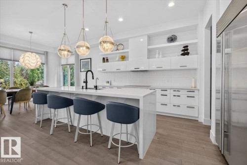 1123 Wahl Place Nw, Edmonton, AB - Indoor Photo Showing Kitchen With Upgraded Kitchen