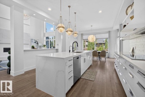 1123 Wahl Place Nw, Edmonton, AB - Indoor Photo Showing Kitchen With Upgraded Kitchen