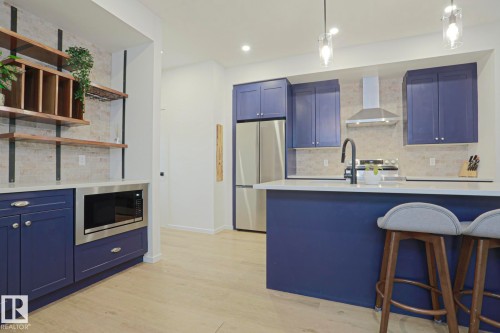12020 125 Street Nw, Edmonton, AB - Indoor Photo Showing Kitchen With Upgraded Kitchen