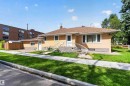 Charming single-story residence featuring a warm golden exterior with updated windows and a covered front entrance - 9402 117 Avenue Nw, Edmonton, AB  - Outdoor 