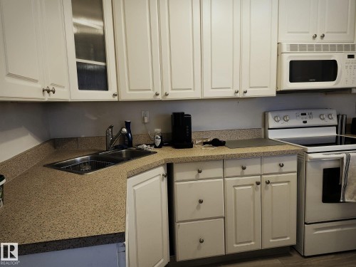 #4 6120 118 Av Nw, Edmonton, AB - Indoor Photo Showing Kitchen With Double Sink
