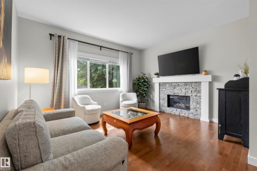 21711 99 Avenue Nw, Edmonton, AB - Indoor Photo Showing Living Room With Fireplace