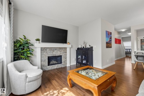 21711 99 Avenue Nw, Edmonton, AB - Indoor Photo Showing Living Room With Fireplace