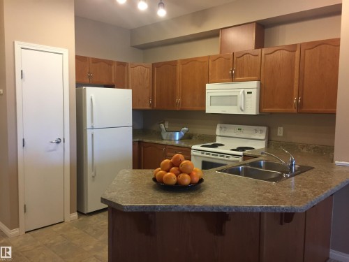 #111 4316 139 Av Nw, Edmonton, AB - Indoor Photo Showing Kitchen With Double Sink