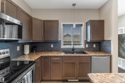 22107 88 Avenue Nw, Edmonton, AB - Indoor Photo Showing Kitchen With Double Sink