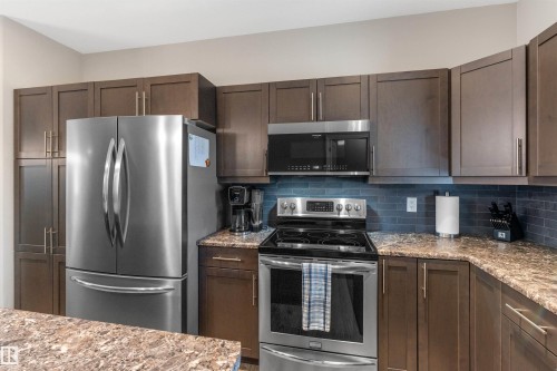 22107 88 Avenue Nw, Edmonton, AB - Indoor Photo Showing Kitchen With Stainless Steel Kitchen