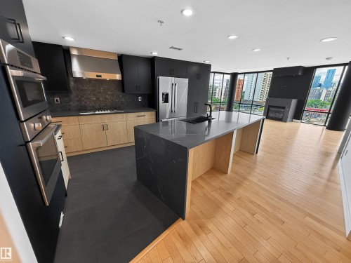 #803 10028 119 St Nw, Edmonton, AB - Indoor Photo Showing Kitchen With Upgraded Kitchen